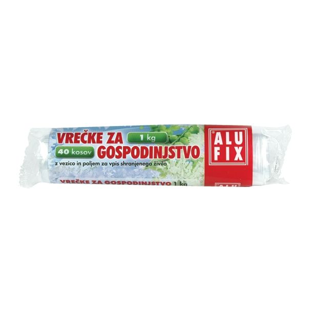 GOSPODINJSKA VREČKA ALUFIX 17X27 CM 1 KG 40/1 Z NAPISNIM SLOJEM