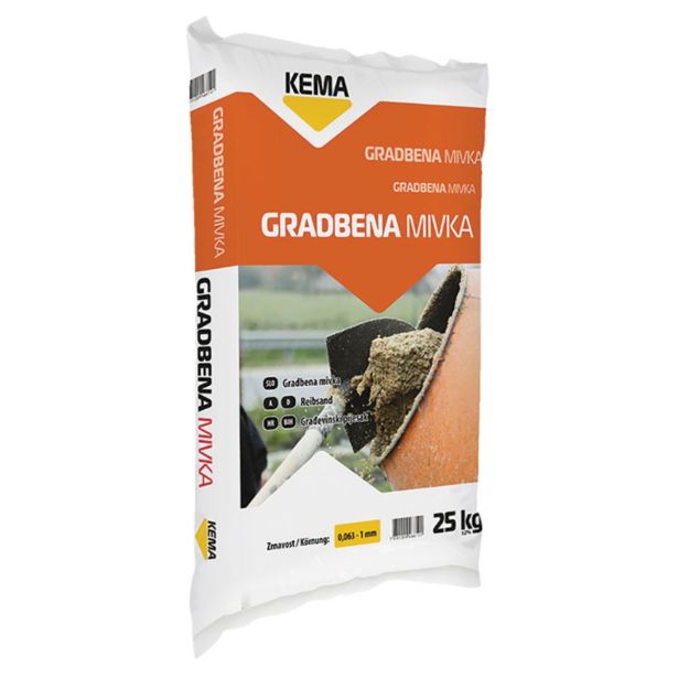 MIVKA KEMA GRADBENA 0.063-1 MM VLAŽNA 25 KG