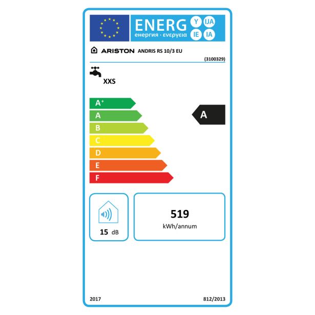 GRELNIK VODE, BOJLER, ELEKTRIČNI  ARISTON ANDRIS RS 10/3 EU  NADPULTNI