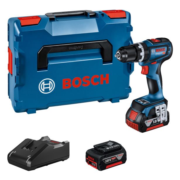 AKUMUL. UDARNI VRTALNIK BOSCH PROFESSIONAL GSB 18V-90 C 2X 18V 4AH; KOVČEK