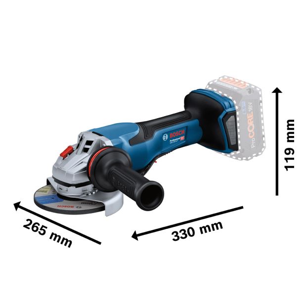 AKUMULAT. KOTNI BRUSILNIK BOSCH PROFESSIONAL GWS 18V-15 P