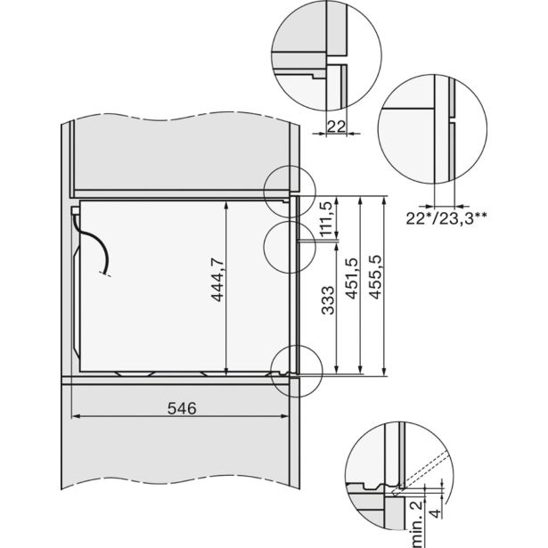 VGRADNA PARNA PEČICA MIELE H 7240 BM