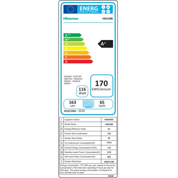 TELEVIZOR HISENSE H65U8B