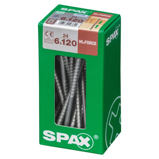 VIJAK ZA LESENE KONSTRUK. SPAX HI.FORCE WIROX 6X120 ZAV=24KOS