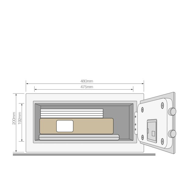 YALE TREZOR HIGH SECURITY MOTORISED LAPTOP, VXŠXD 200X480X350 MM, 14,9 KG, 26,9 L, Z EL. KLJUČAVNICO IN ENIM KLJUČEM, ČRNI.