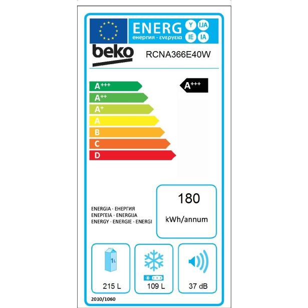 HLADILNIK IN ZAMRZOVALNIK BEKO RCNA 366E40W