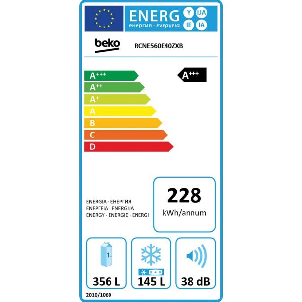 HLADILNIK IN ZAMRZOVALNIK BEKO RCNE 560E40ZXB