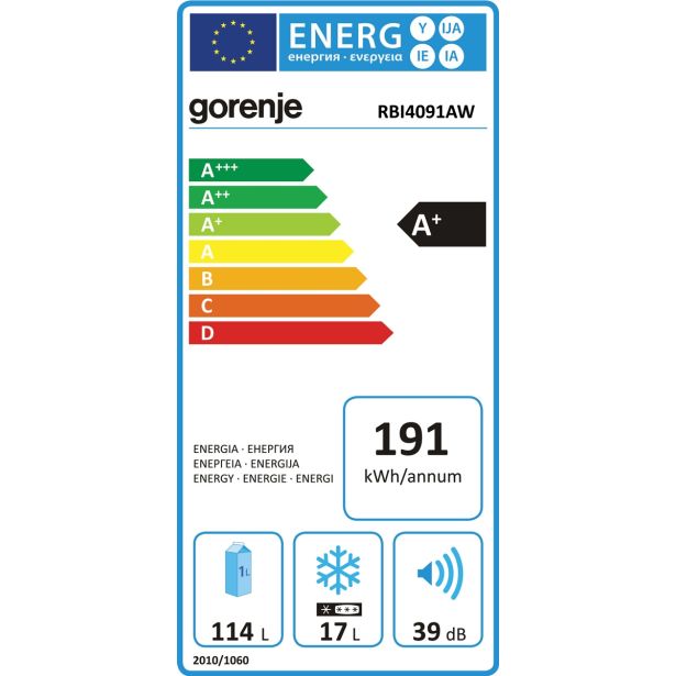 HLADILNIK IN ZAMRZOVALNIK GORENJE RBI 4091AW