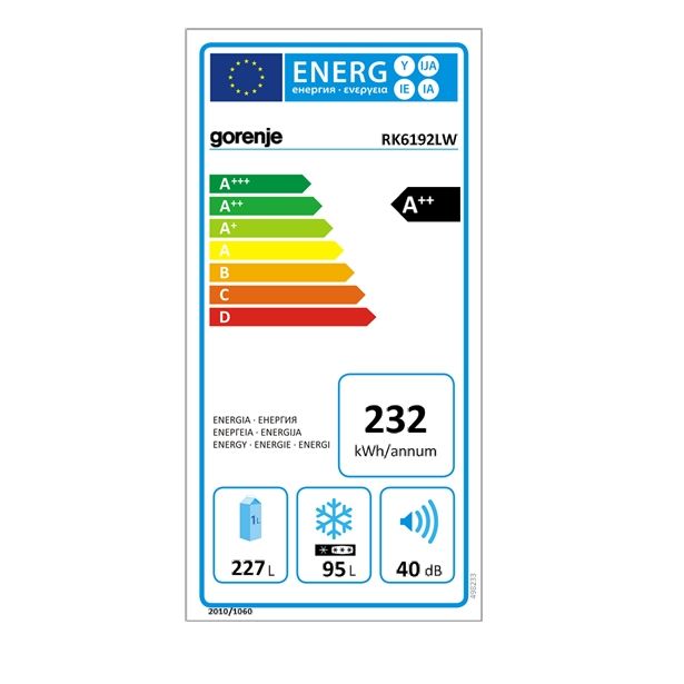 HLADILNIK IN ZAMRZOVALNIK GORENJE RK 6192 LW