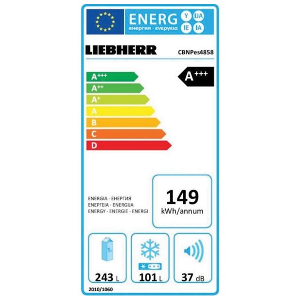 HLADILNIK IN ZAMRZOVALNIK LIEBHERR CBNPES 4858 PREMIUM BLU