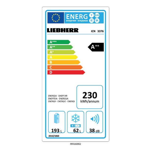 HLADILNIK IN ZAMRZOVALNIK LIEBHERR ICN 3376