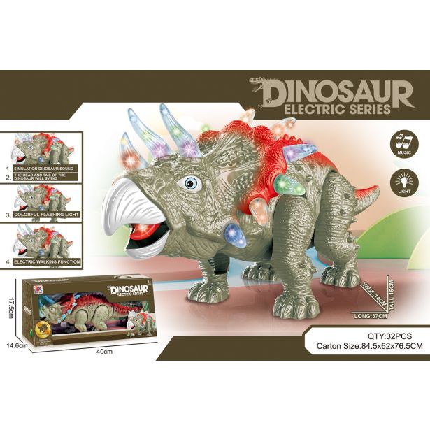 RISANI JUNAKI FUNNYKIDS DINOZAVER TRICERATOPS 37CM