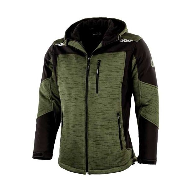 JAKNA ALBATROS ALDRIN L OLIVNO / ČRNA PLETENINA / SOFTSHELL