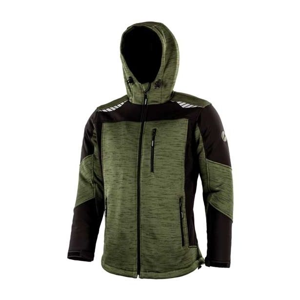 JAKNA ALBATROS ALDRIN L OLIVNO / ČRNA PLETENINA / SOFTSHELL