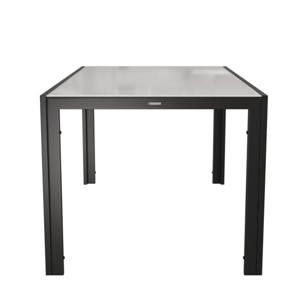 JEDILNA MIZA LYRA II FIX ALU STEKLO 160X90 ANTRACIT