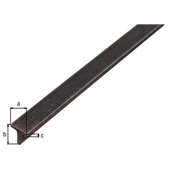T-PROFIL ALBERTS JEKLO, 20X20X3X1000 MM VROČE VALJAN