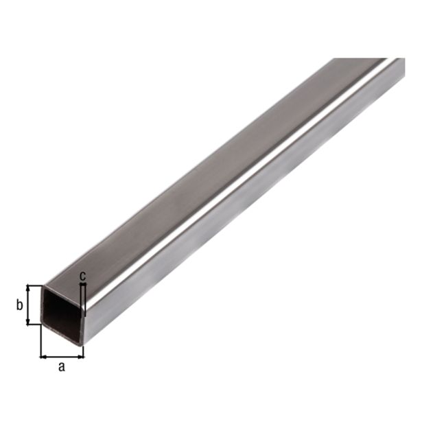 KVADRATNA CEV ALBERTS JEKLO, 25X25X1.5X1000 MM HLADNO VALJANA