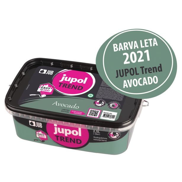 PRIPRAVLJENA BARVA JUB JUPOL TREND AVOCADO 454 2.5 L