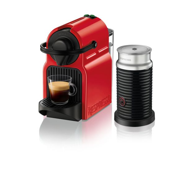 KAVNI APARAT, KAPSULE NESPRESSO INISSIA RDEČ & AEROCCINO