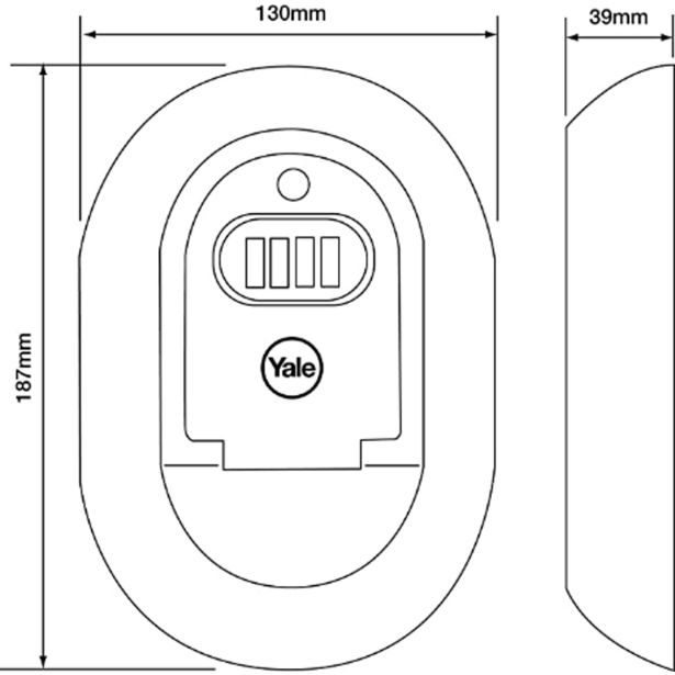 YALE KEY ACCESS OMARICA ZA KLJUČE, VXŠXD 187X130X39 MM, KOMBINACIJSKA KLJUČAVNICA 4 ŠTEVILKE, ČRNO-SIVA.