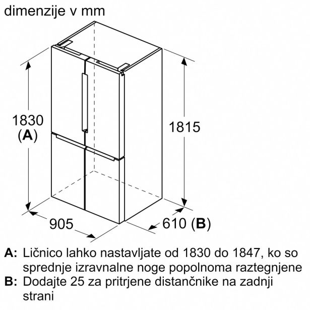 AMERIŠKI HLADILNIK BOSCH KFN96VPEA