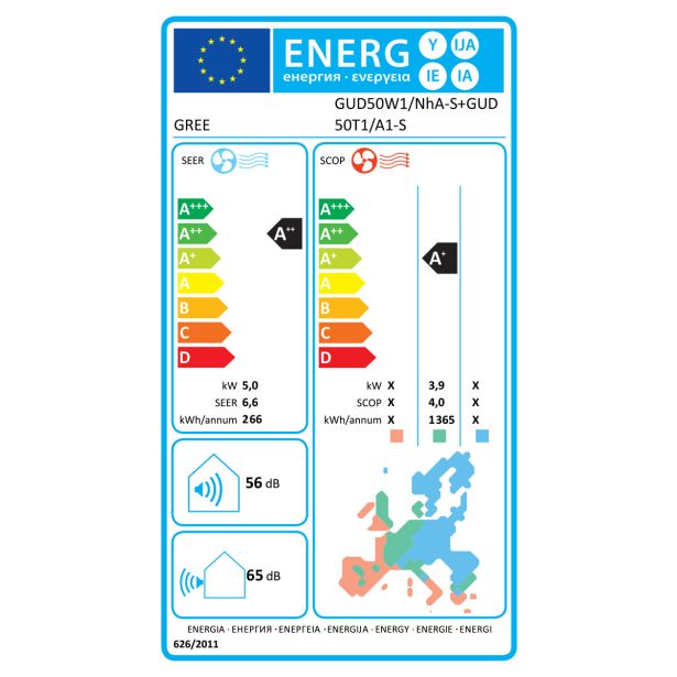 KLIMATSKA NAPRAVA GREE GUD50T1/A1TF05+GUD50W1/ NHA-S NOT.+ZUN. KASETNA