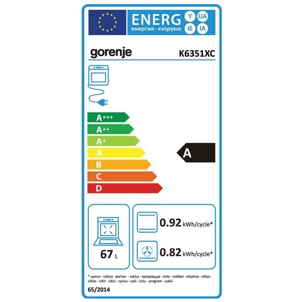 KOMBINIRANI ŠTEDILNIK GORENJE K6351XC 3 + 1