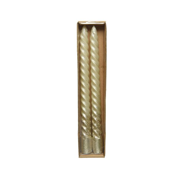 KONUS SVEČA DECORIS ZLATA 2/1 FI 2.2 CM. VIŠINA 25 CM