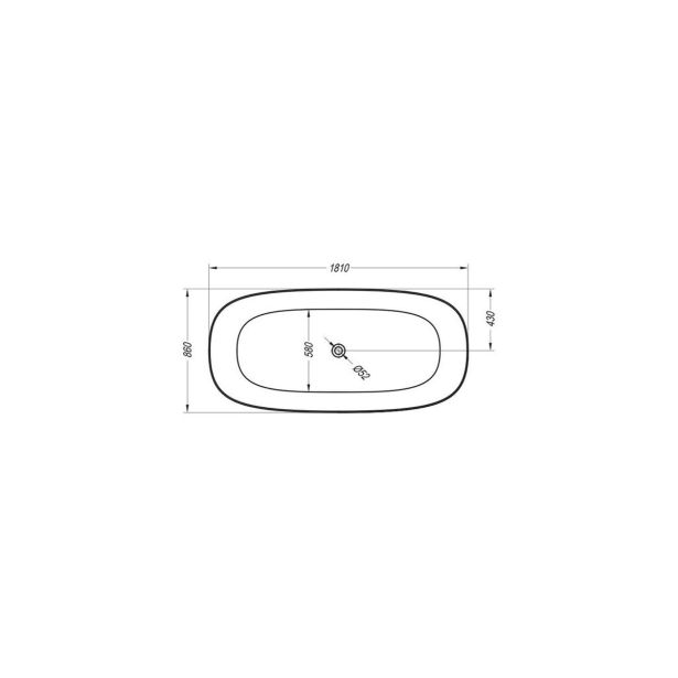 KOPALNA KAD SAMOSTOJEČA KOLPA SAN BLANCHE-FS 180X85/O WHITE UP&DOWN SIFON