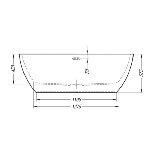 KOPALNA KAD SAMOSTOJEČA KOLPA SAN DALIA-FS 170X80/O BLACK S PRELIVNO GARNITURO