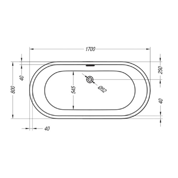 KOPALNA KAD SAMOSTOJEČA KOLPA SAN DALIA-FS 170X80/O WHITE S PRELIVNO GARNITURO