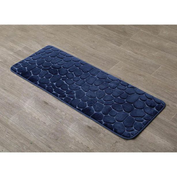 KOPALNIŠKA PREPROGA TENDANCE MICROFIBER SPOMINSKA PENA PEBBLE 45X120 CM MODRA