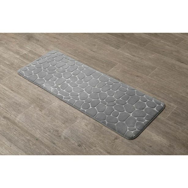 KOPALNIŠKA PREPROGA TENDANCE MICROFIBER SPOMINSKA PENA PEBBLE 45X120 CM SV.SIVA