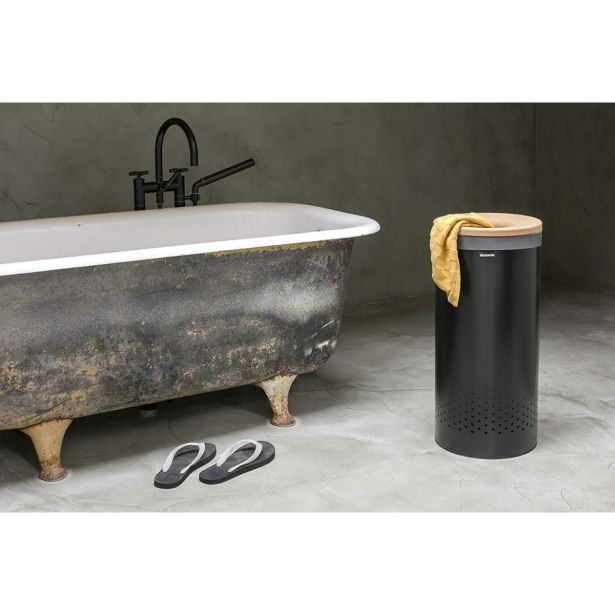 KOŠ ZA PERILO BRABANTIA OKROGEL 35 L, MATT BLACK
