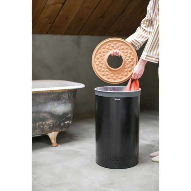 KOŠ ZA PERILO BRABANTIA OKROGEL 60 L, MATT BLACK