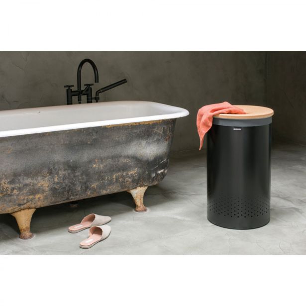 KOŠ ZA PERILO BRABANTIA OKROGEL 60 L, MATT BLACK
