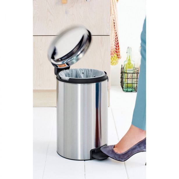 KOŠ ZA SMETI BRABANTIA NEWICON S PEDALKO 12 L, KOVINSKI