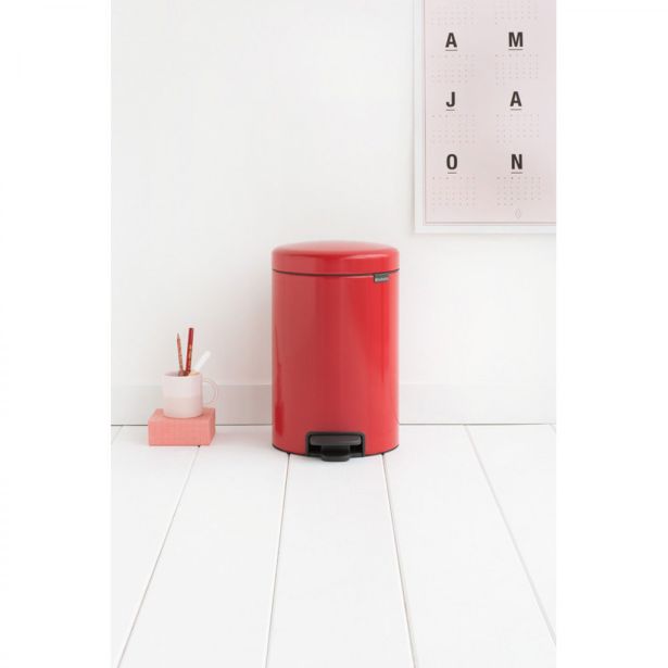 KOŠ ZA SMETI BRABANTIA NEWICON S PEDALKO 12 L, RDEČ