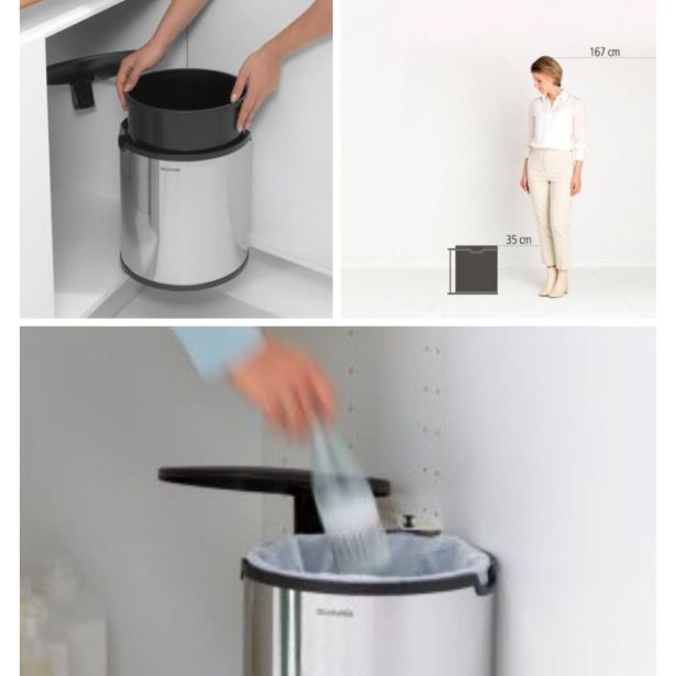 KOŠ ZA SMETI BRABANTIA VGRADNI BUILT-IN 15 L KOVINSKI