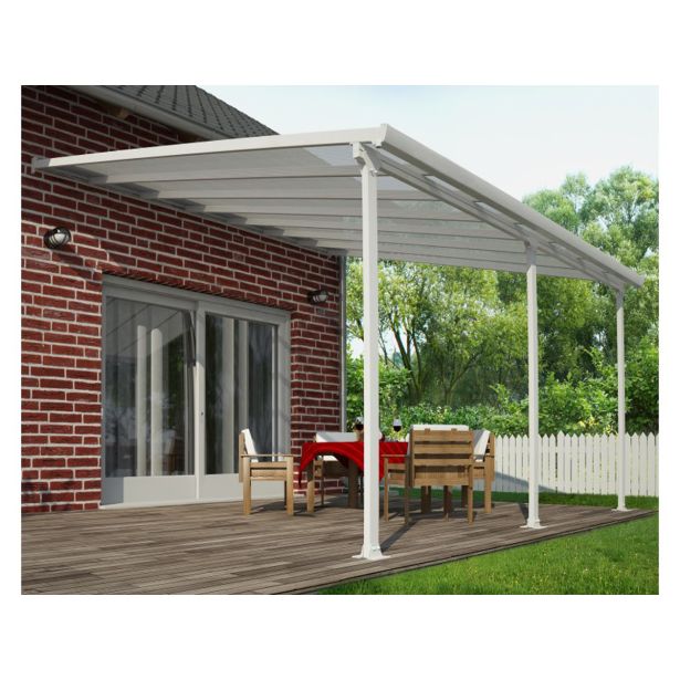 NADSTREŠEK ZA TERASO PALRAM FERIA PATIO COVER, 4X4,25, BELA/TRANSPARENT