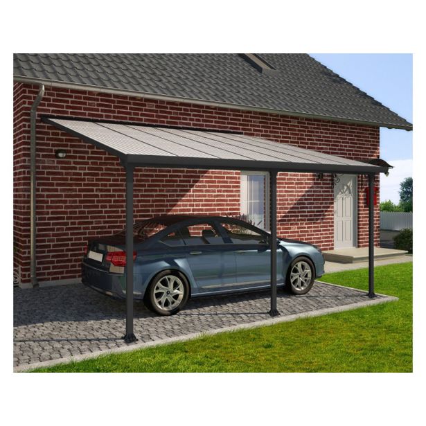 NADSTREŠEK ZA TERASO PALRAM FERIA PATIO COVER 4X4.25M SIVA/TRANSPARENT