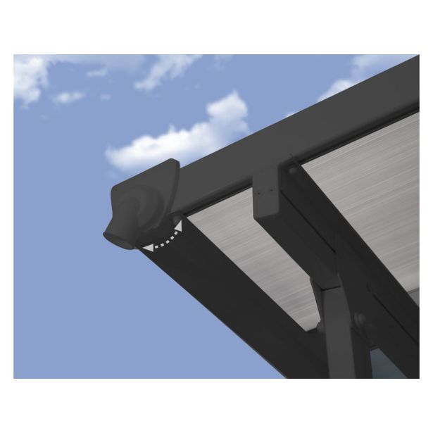 NADSTREŠEK ZA TERASO PALRAM FERIA PATIO COVER 4X4.25M SIVA/TRANSPARENT