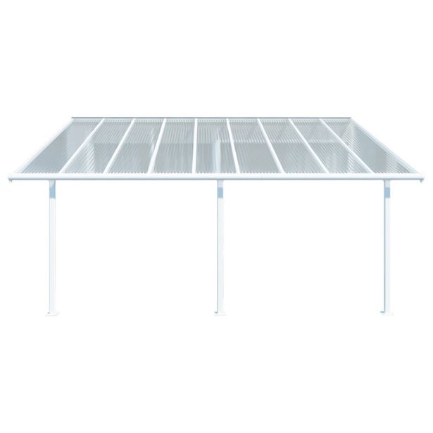 NADSTREŠEK ZA TERASO PALRAM SIERRA, BELA/TRANSPARENT 3X5,46M