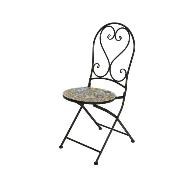 KOVINSKI STOL DECORIS BRAGA MOZAIK 39X47X94 CM