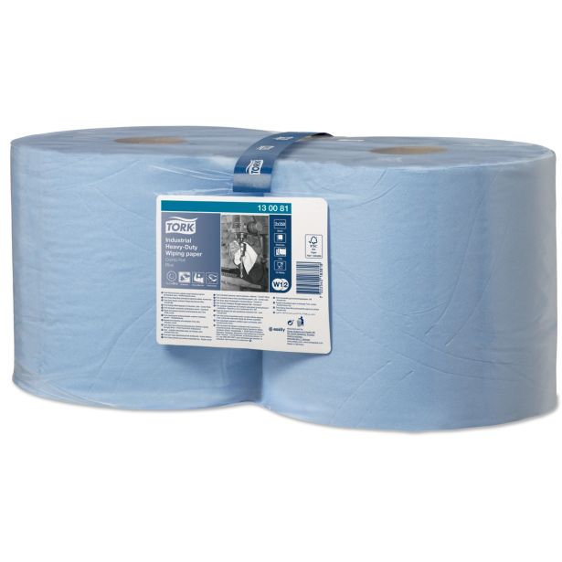  INDUSTRIJSKE BRISAČE ZA DELAVNICO TORK MAX MODRE 3-SLOJNE 350LIST, 119 M, 2 ROL/PAK