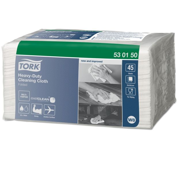 INDUSTRIJSKA ČISTILNA KRPA TORK 32X38 CM BELE, 45 KOS/PAK