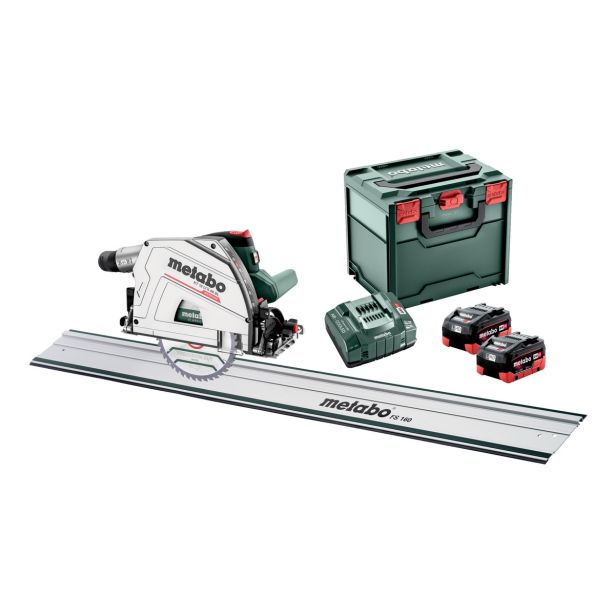 AKU. POTOPNA KROŽNA ŽAGA METABO KT 18 LTX 66 BL + FS 160 2X18V 8AH