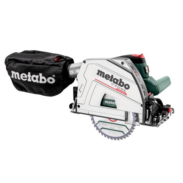 AKU. POTOPNA KROŽNA ŽAGA METABO KT 18 LTX 66 BL + FS 160 2X18V 8AH