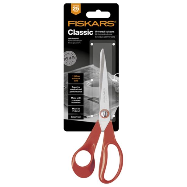 KUHINJSKE ŠKARJE FISKARS 21 CM ZA LEVIČARJE VEČNAMENSKE