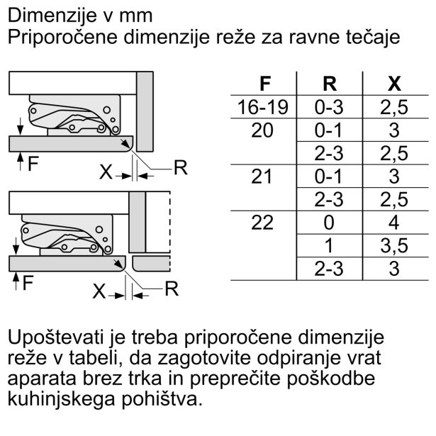 HLADILNIK BOSCH KUR15AFF0